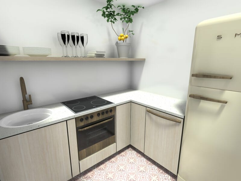 small planned kitchen